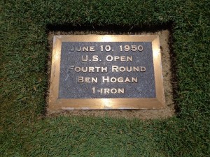 DSC02721 Merion Ben Hogan plaque in 18th fairway DS